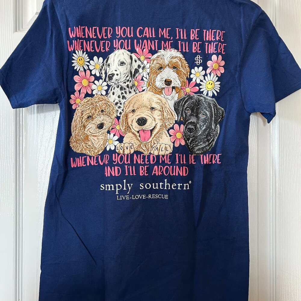 Simply Southern Women's Tee Shirt dedicated to rescue dogs